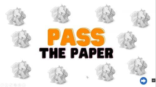 Pass The Paper Game. Crazy Questions. PPTx. Warmer. Back To School. ELA