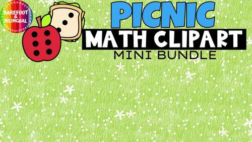 Picnic Math Clipart Bundle | 6 Sets in 1 | Spring Clipart Math Images
