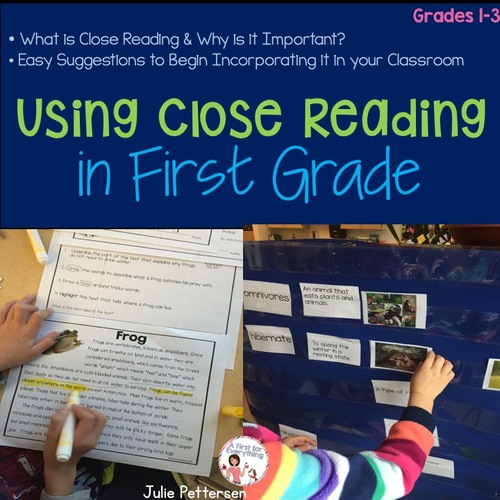 Preview of Close Reading in First Grade