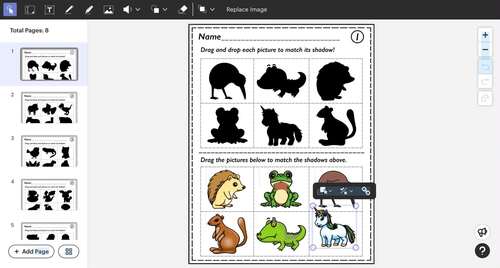 Animal Shadow Matching Cut and Paste Worksheets Bundle | Vol. 1–3 | PDF ...