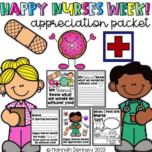 Nurses Appreciation Week Activities Printable Packet for Classroom ...