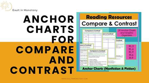 Anchor Charts for Compare and Contrast by Rena Readhead | TPT