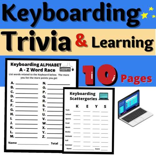 Keyboarding Trivia Activities and Learning Games Resource No Prep