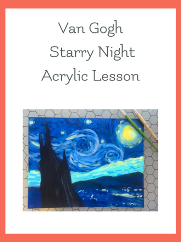 Preview of Van Gogh Starry Night-inspired Acrylic Art Lesson