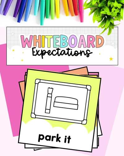 Mini Whiteboard Expectations I Whiteboard Cue Display I Chin it Park it ...