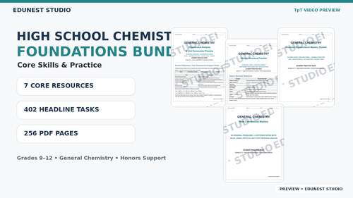 High School Chemistry Foundations Bundle | Core Skills & Practice