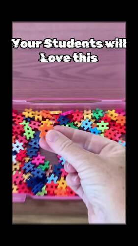 Hashtag Blocks Spring Task Cards - Spring STEM Bin challenge Kindergarten Center