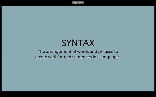 Easy Punctuation Rules & Syntax Presentation by Fluent Futures by Meghan