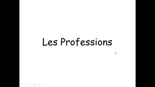 French Professions Video Note Bundle
