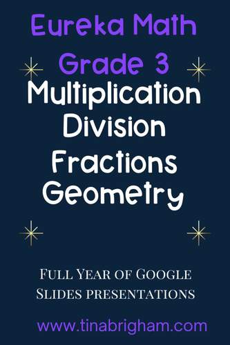 Eureka Math Grade 3 Modules 1-7 FULL YEAR - GOOGLE SLIDES By Tina Brigham