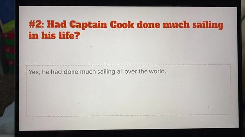 Captain Cook Review Cards by A New Look on Learning | TPT