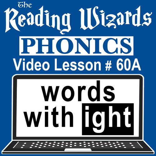 Preview of Phonics Video/Easel Lesson - Word Families: IGHT - Reading Wizards #60A