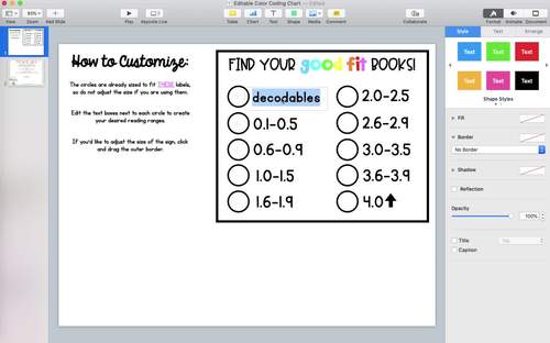 Classroom Library Color Coding Chart and Bookmarks by Jessica Heeren