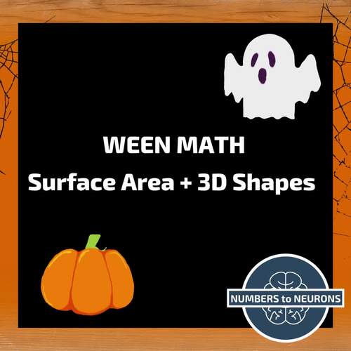 Halloween Math Grade 7 Fun Worksheet and Activity - Surface Area Geometry