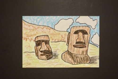 Preview of Let's Draw the Easter Island Heads (Moai) !