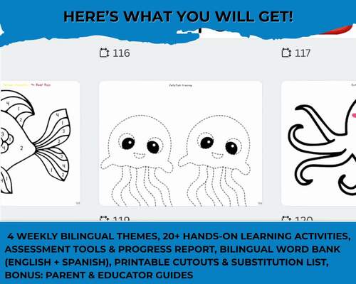 Bilingual Continents Printable Pack, English & Spanish, Toddler & Preschool
