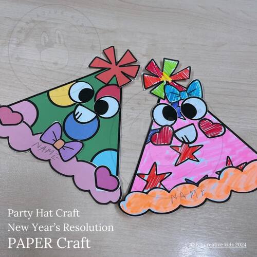 2026 New Year’s Resolution Writing Prompts & Party Hat Craft | Goal Setting