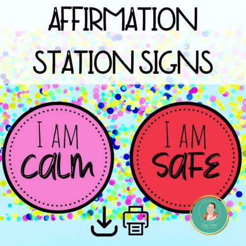Affirmation Station Signs, Classroom Signs, Mirror Affirmations, New ...