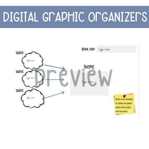 Reading and Writing Digital Graphic Organizer Bundle by Learning from Earth