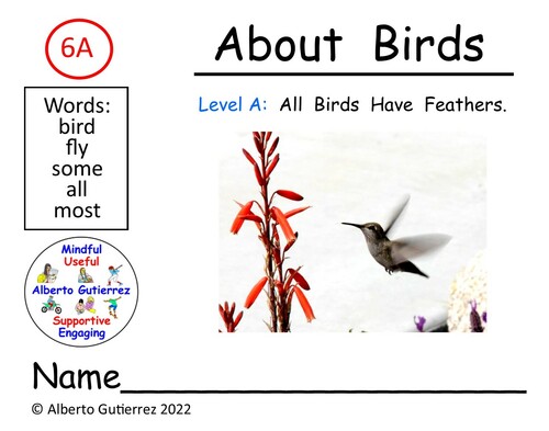 Preview of Read Aloud Video: About Birds #6A
