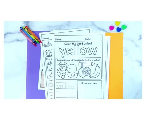 Matching Colors Math Kindergarten First Grade Curriculum Unit