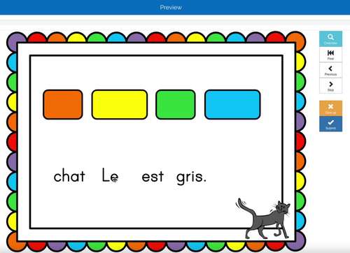 Grade 1 French Sentences French Sight words | Mots outils LIST 1 SET 4