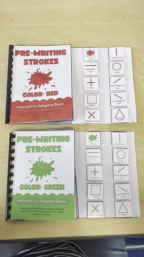 Pre-Writing Skills Adapted Book Special Education Interactive Adaptive Book