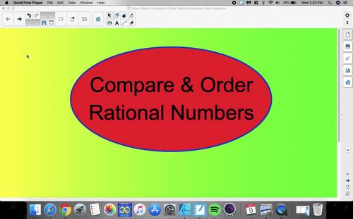 Preview of Compare & Order Rational Numbers