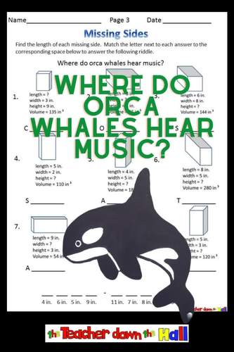 Volume Worksheets with Riddles - Measurement Activities | TpT