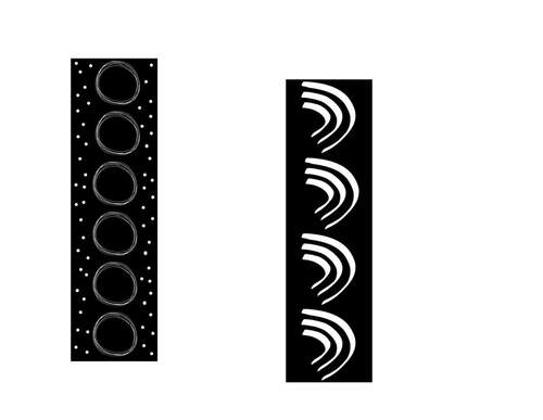 Bulletin board borders, black and white classroom borders, Rainbow borders