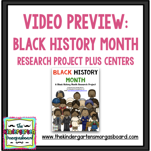 Preview of Black History Month Research Project PLUS Centers Preview