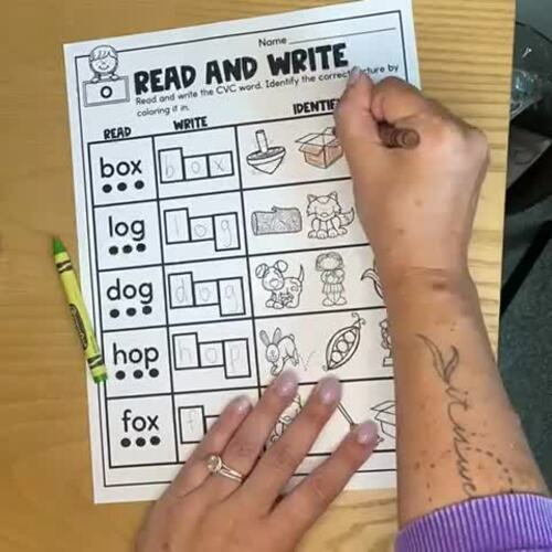 CVC Decoding Worksheet by Blackbird Teaching Co | TPT