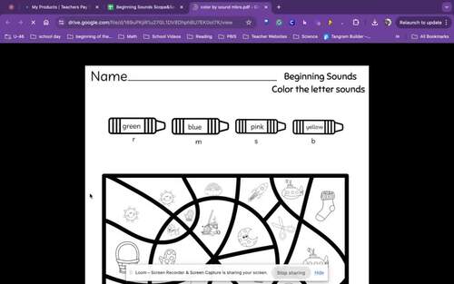 Daily Beginning Sounds Phonics Word Work Activities Kindergarten ...