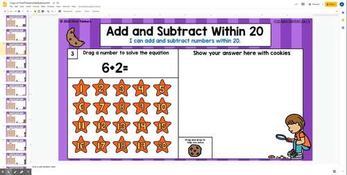Add Subtraction Within 20 Google Slides Seesaw Digital Resources Math Game