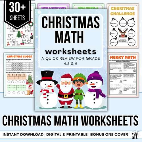 Christmas Math & Reading Comprehension Worksheets | Holiday Activities ...