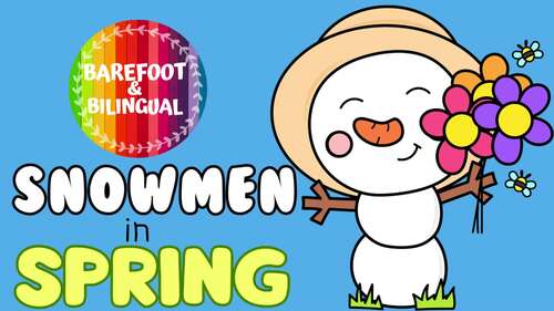 Snowmen in Spring Clipart | Spring & Holiday Snowman Clipart Set