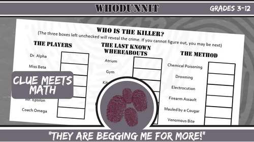 Whodunnit Worksheets