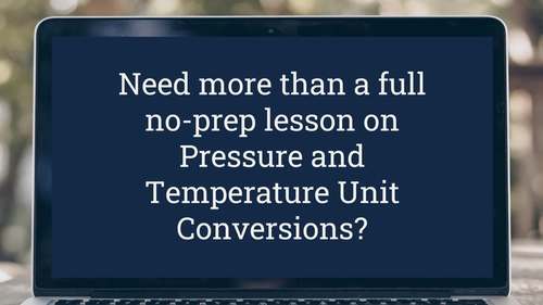 Pressure Temperature Unit Conv Gases editable lesson slides PPT notes ...