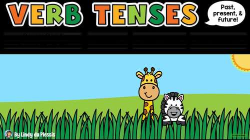 Verb Tenses PowerPoint, Worksheets, Poster, & Google Slides by Lindy du ...