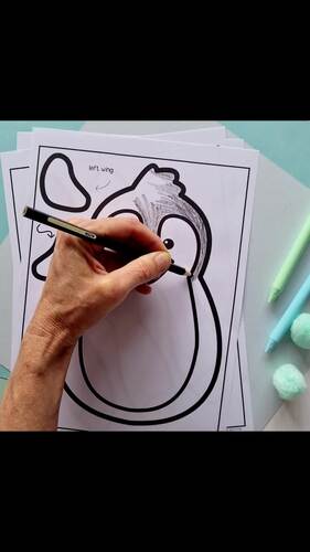 Penguin Craft Interactive Winter Activity by Ziggle Learning | TPT