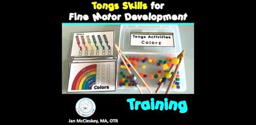 Preview of FREE Pencil box activities and HOW TO HOLD TONGS  Training Video