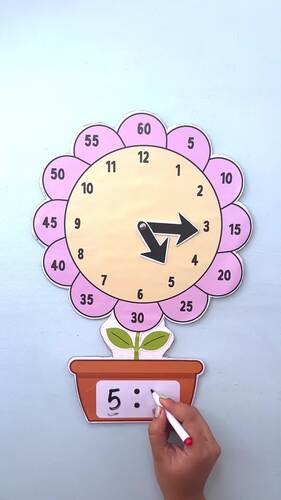 Flower Learning Clock – Printable Activity