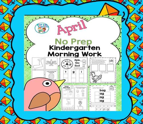 Kindergarten Morning Work   Language Arts & Math   April Morning Work