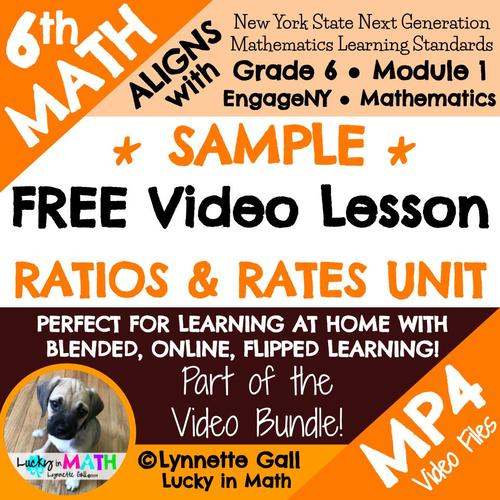 6th Grade Ratios Rates Video Lesson Remote Flipped Distance Learning FREE