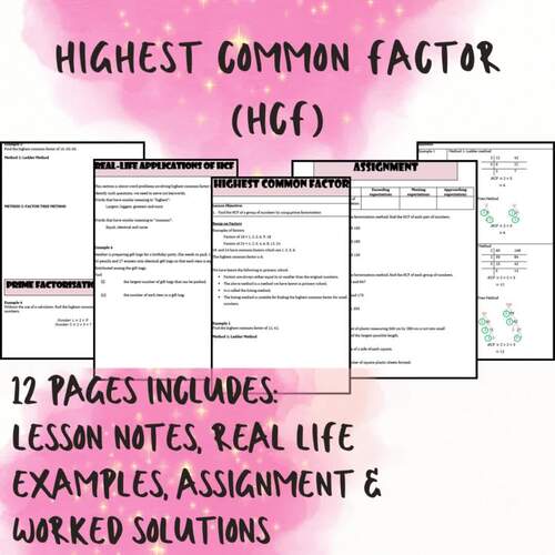 {MATH} Highest Common Factor (HCF) Lesson Resource by That Singaporean