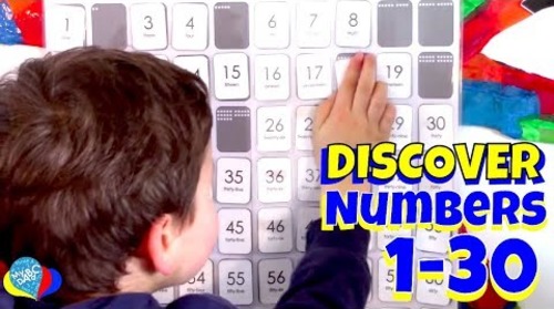Preview of Discover Numbers 1 to 30 with a 100s Chart Video Mini-Lesson