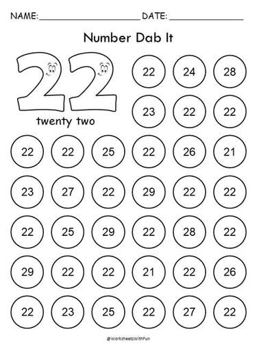 武田ページ Number of the Day, Numbers Tracing 21-30 Worksheets, Number