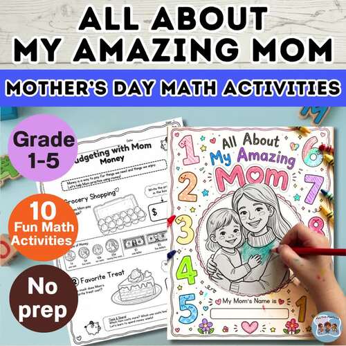Mother’s Day Math Workbook for Grades 1–5 | Printable Math Activities