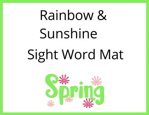 sight words for kindergarten,Spring time by SMART PRIMARY ACTIVITIES