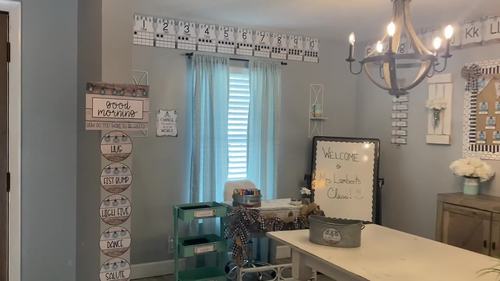 Farmhouse String Lights Classroom Theme Decor Bundle